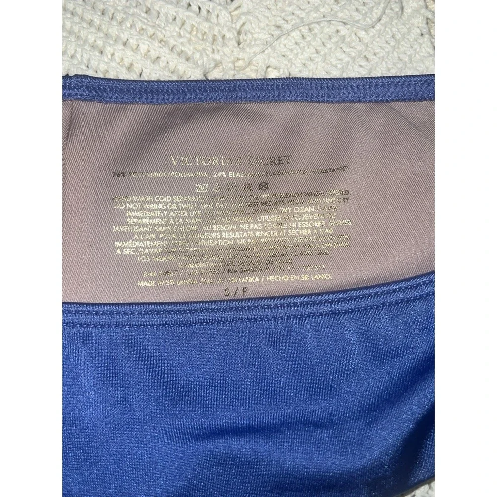 victoria secret satin‎ Bikini Vacation Swimsuit Periwinkle Size Small Cheeky